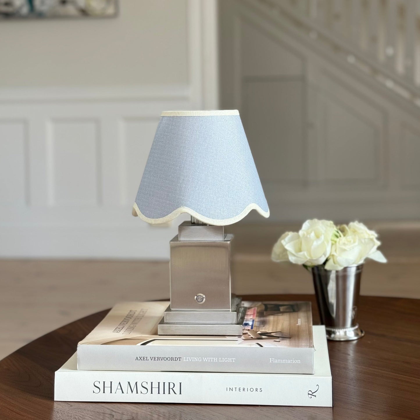 Lampshade Von Norten Blue & Cream White