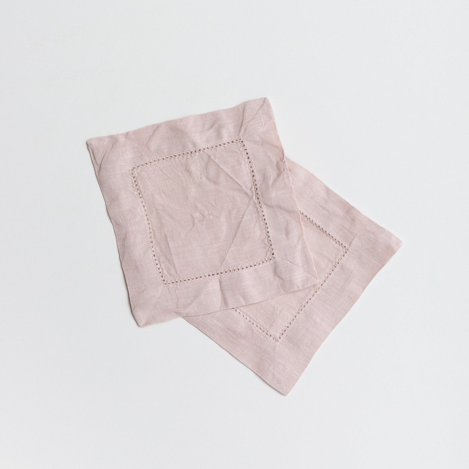 Blush Linen Cocktail Napkin Set