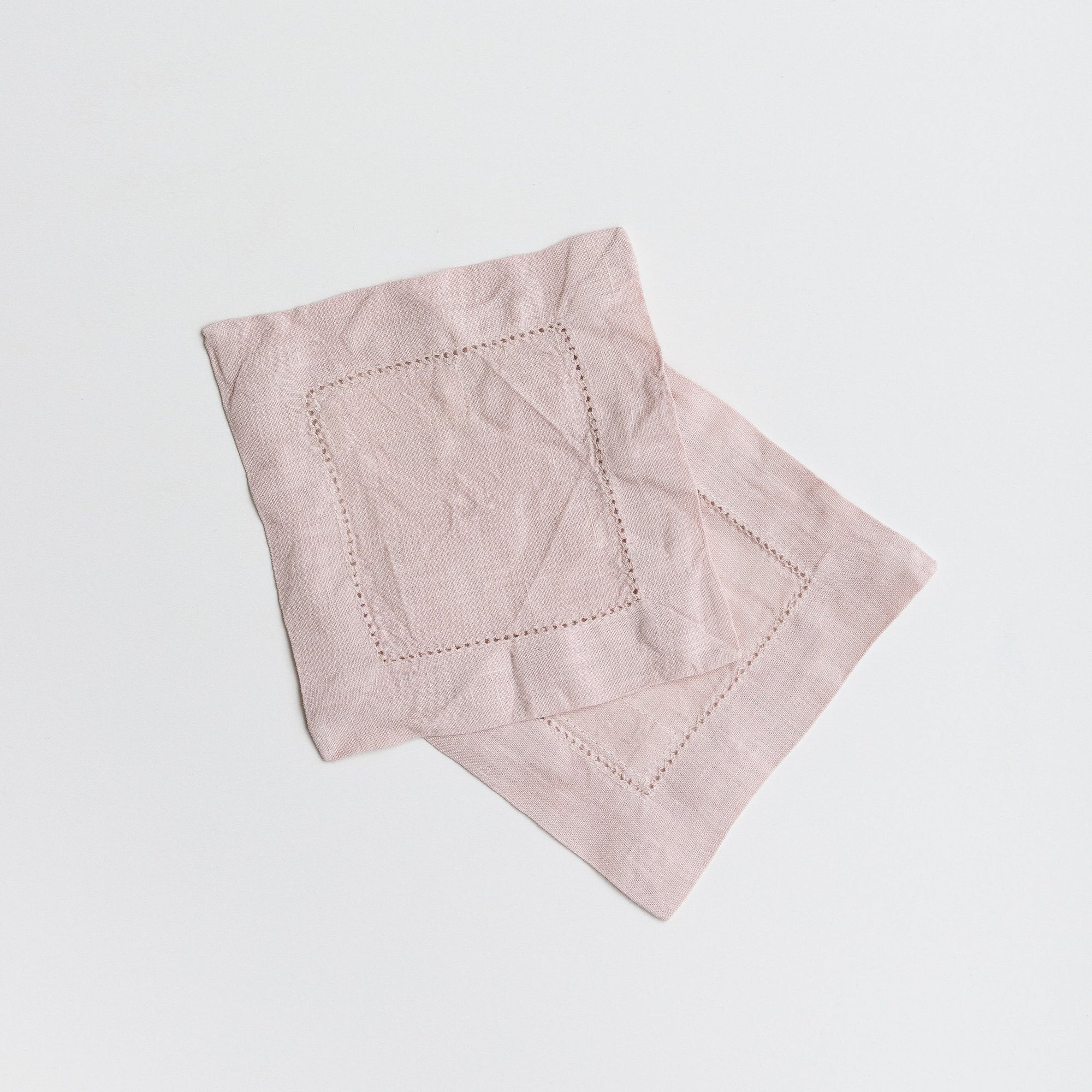 Blush Linen Cocktail Napkin Set