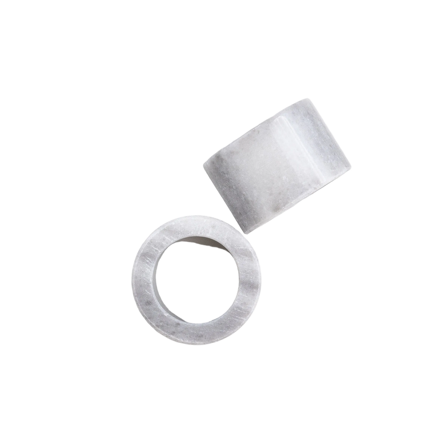 Mia Marble Napkin Ring Set Gray
