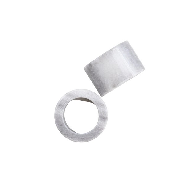 Mia Marble Napkin Ring Set Gray