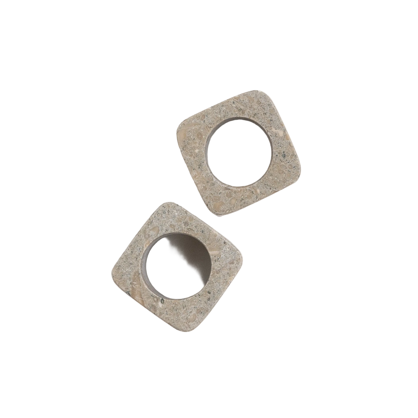 Kai Marble Napkin Ring Set Rustic