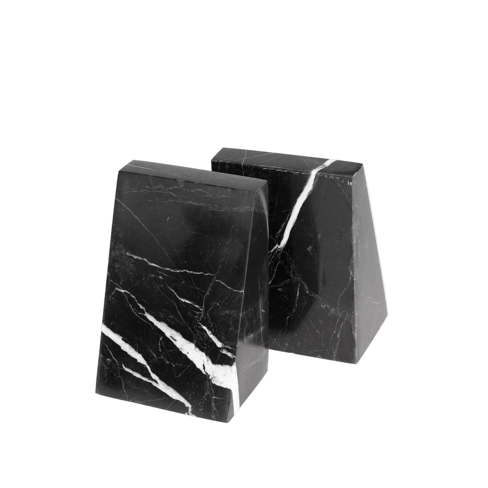 Eli Marble Bookends Black