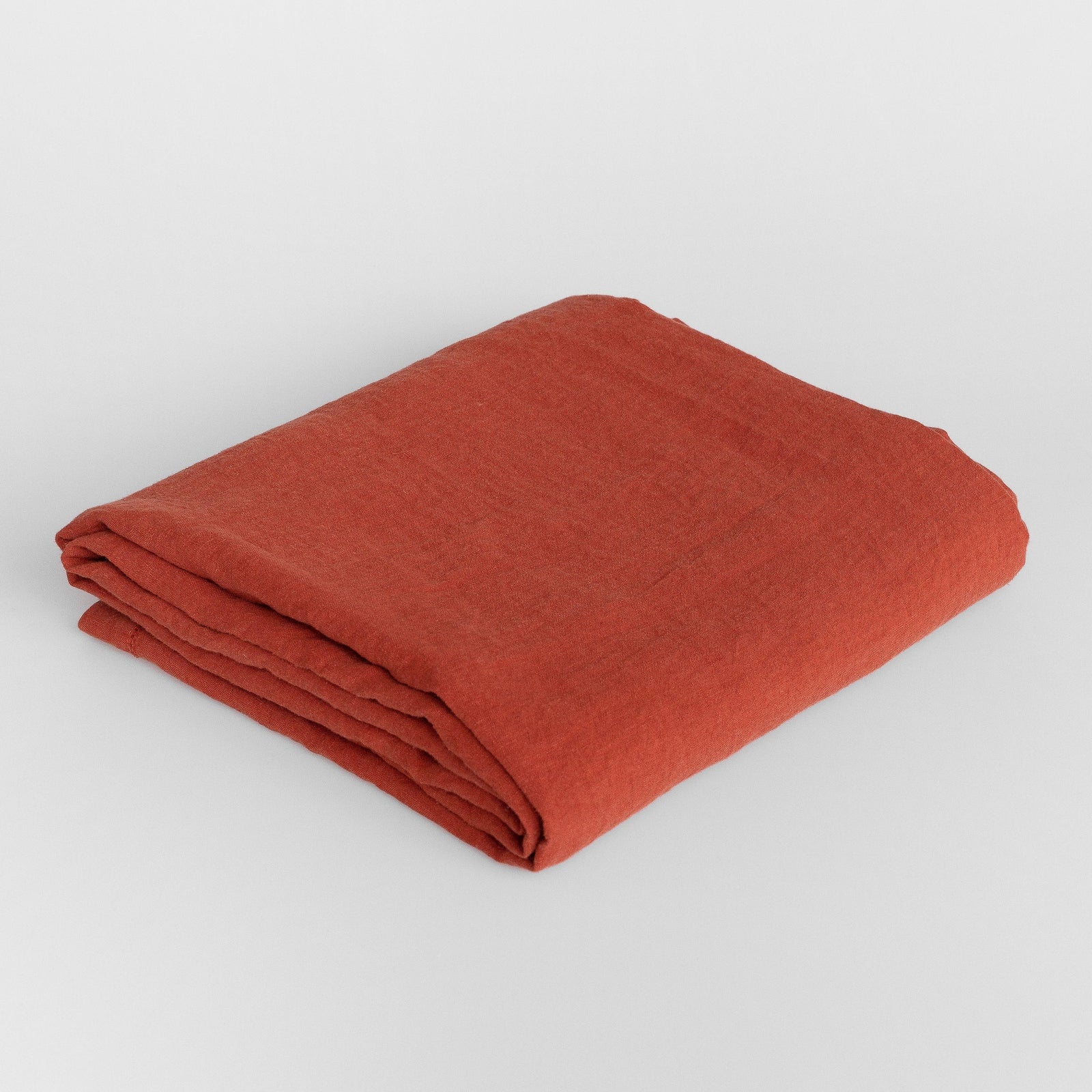 Red Ochre Linen Tablecloth