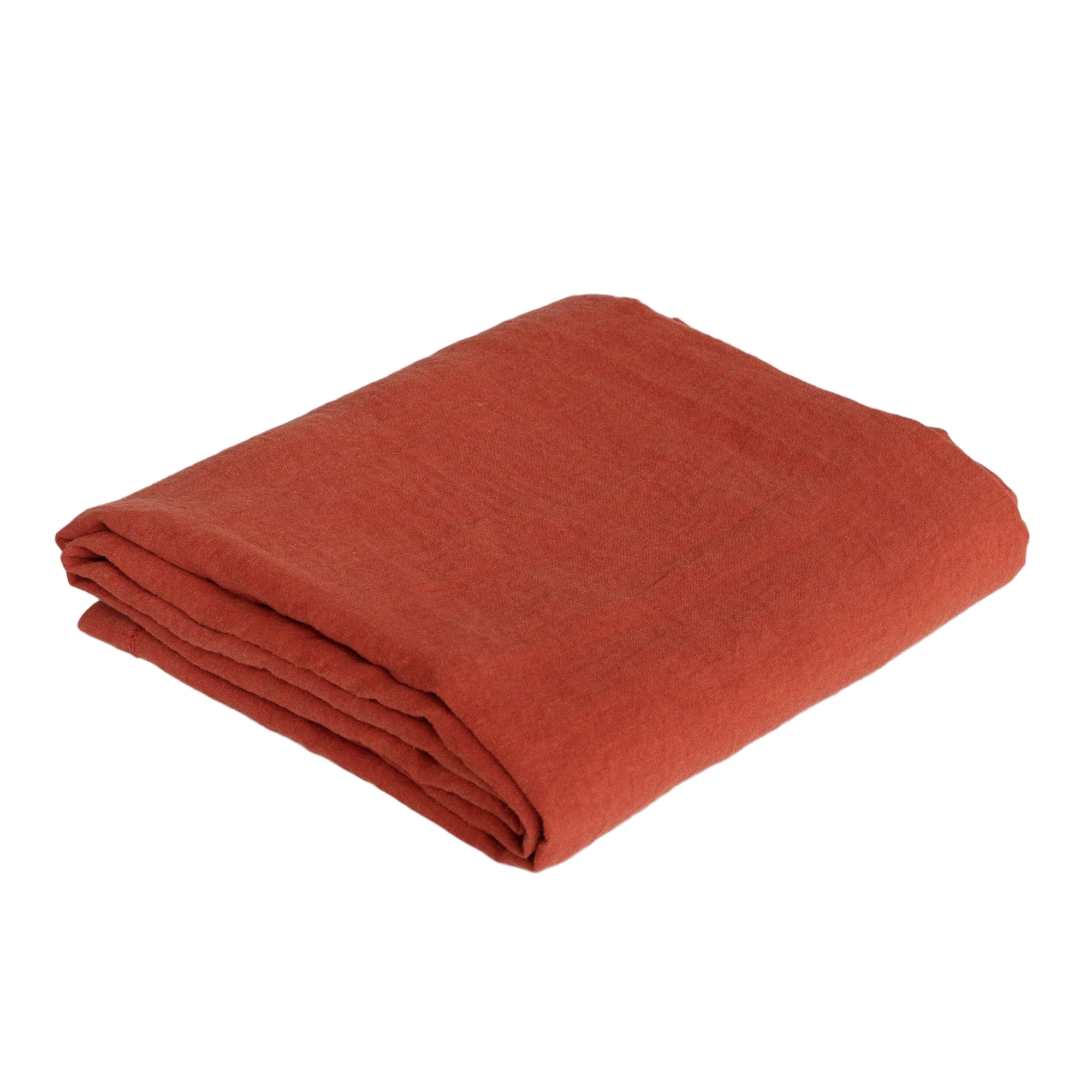 Red Ochre Linen Tablecloth