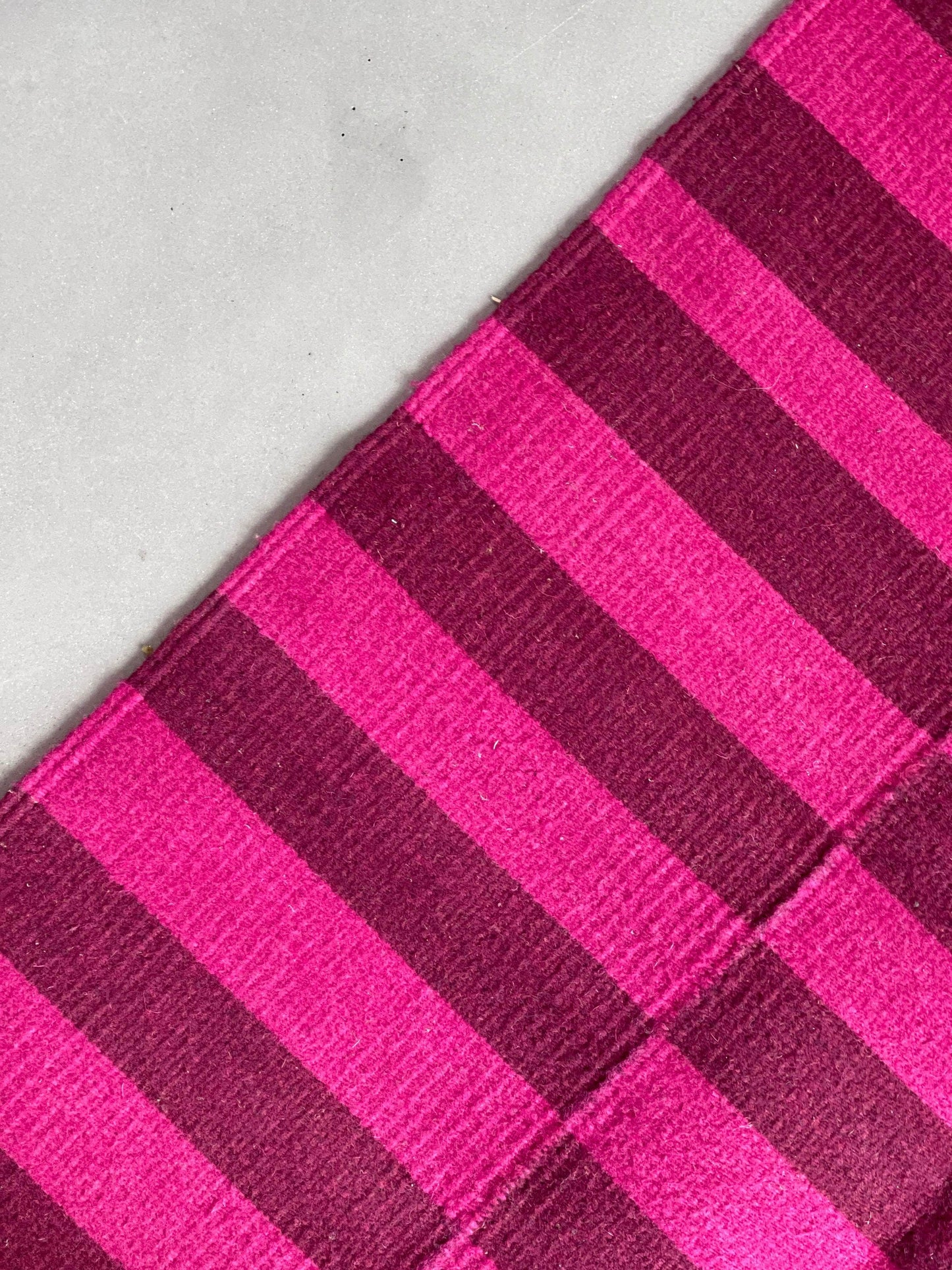 Fresh Natural Dye Handwoven Rug | Pink