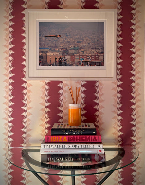 Crimped Stripe Wallpaper -  Claret
