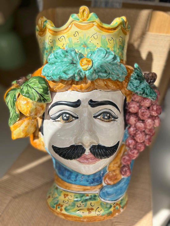 Load image into Gallery viewer, Sicilian Man Large Fruit Vase
