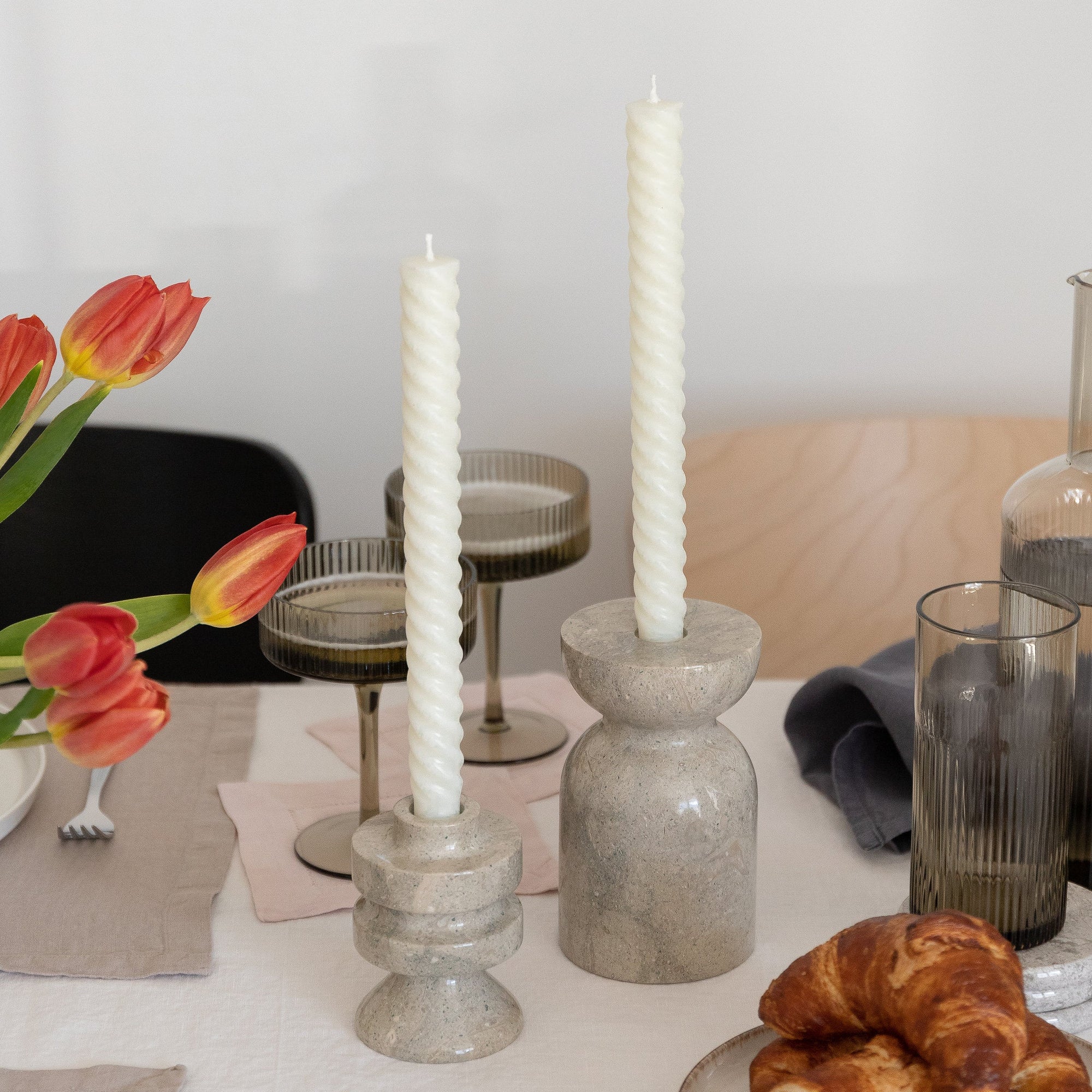 Luca Marble Candle Holder Small