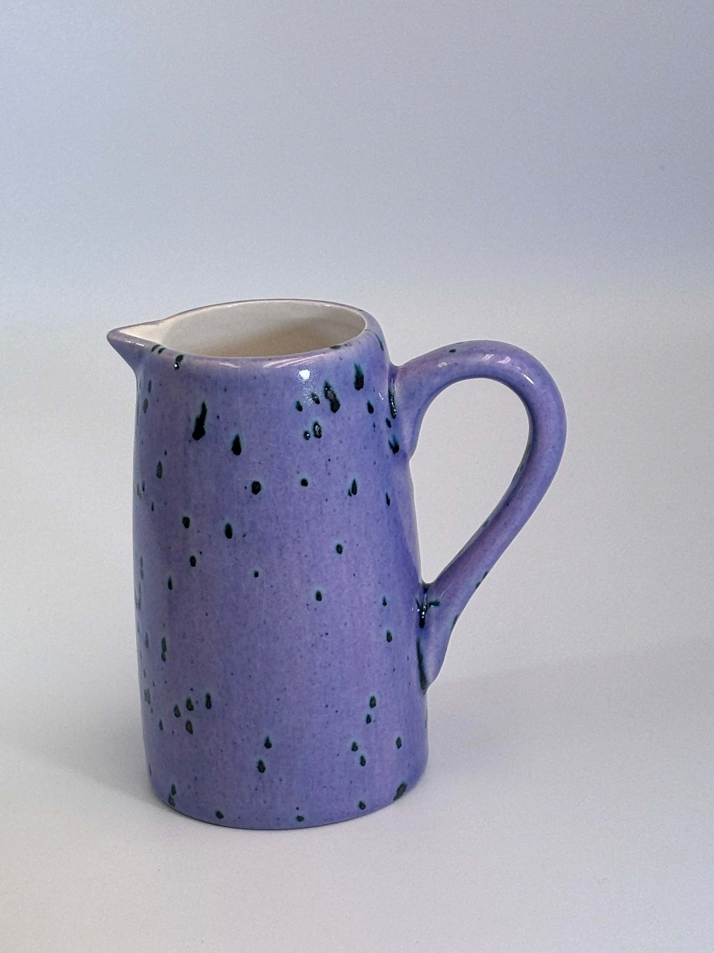 Milk Jug Purple Speckle Glaze