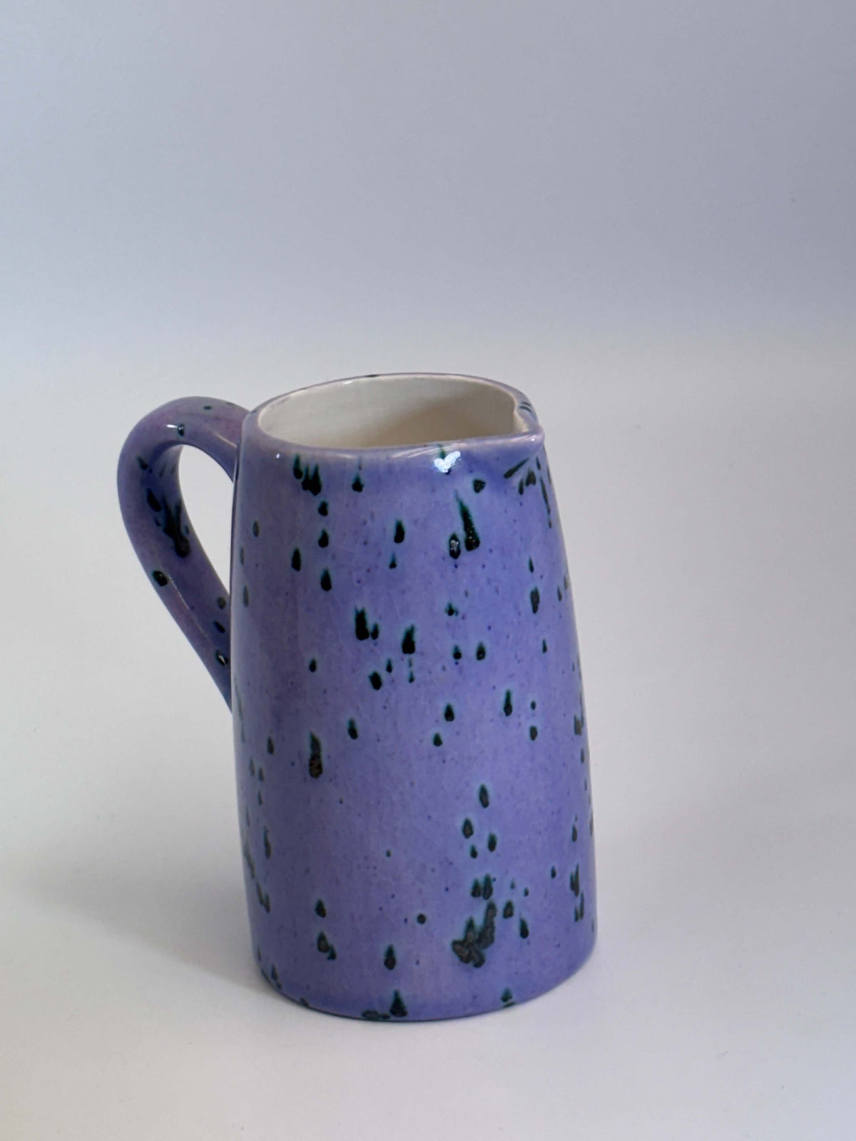 Milk Jug Purple Speckle Glaze