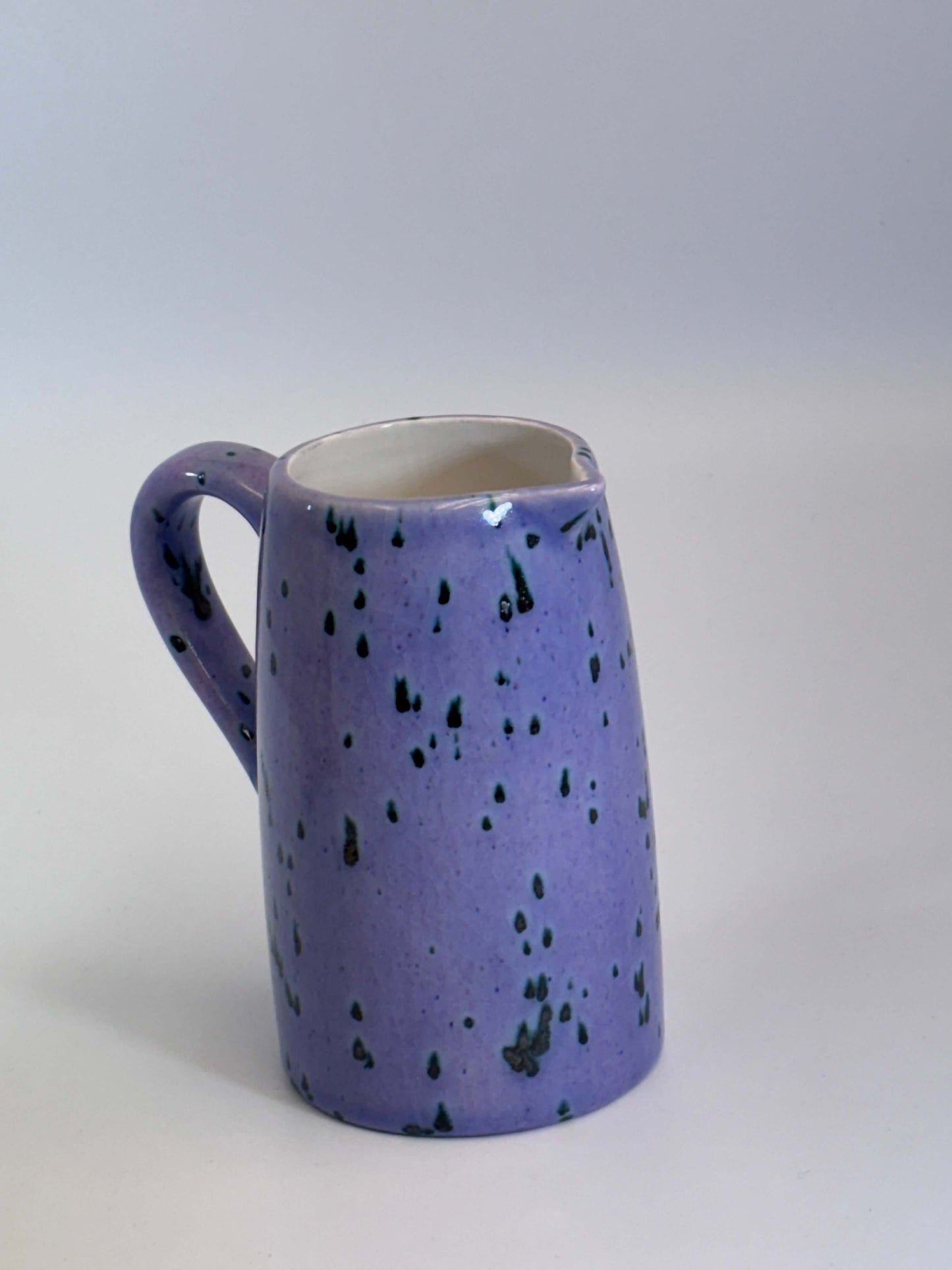 Milk Jug Purple Speckle Glaze