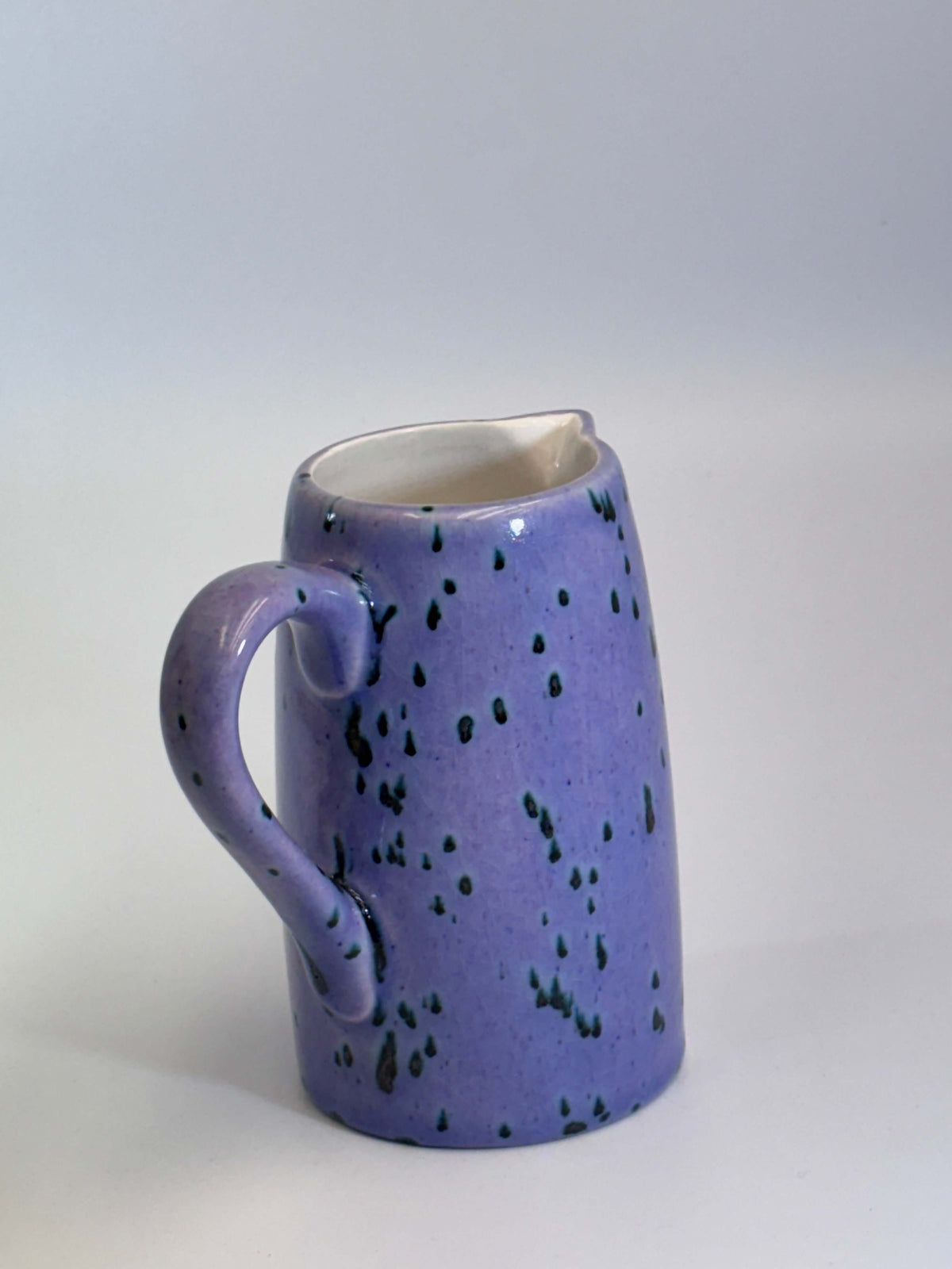 Milk Jug Purple Speckle Glaze