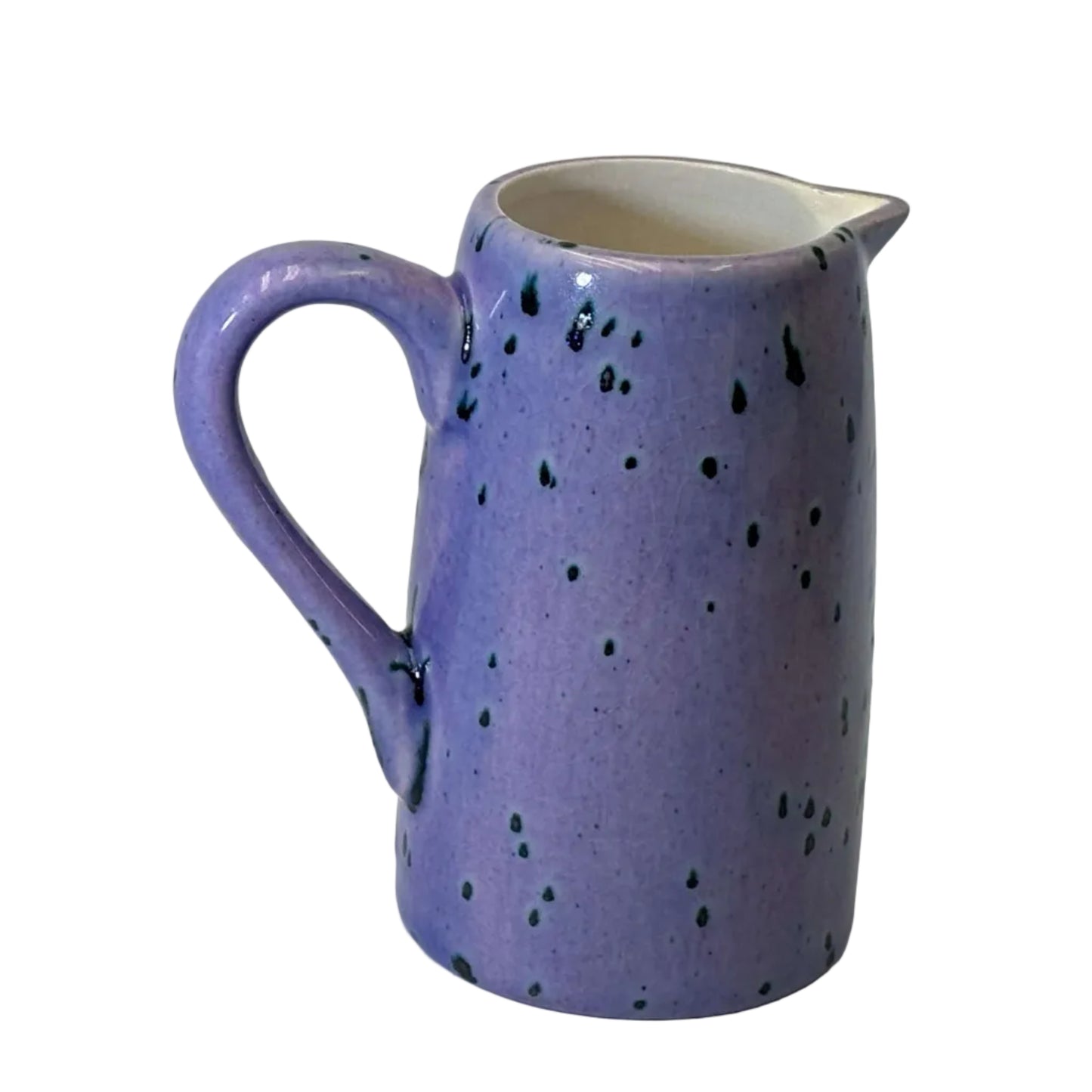 Milk Jug Purple Speckle Glaze