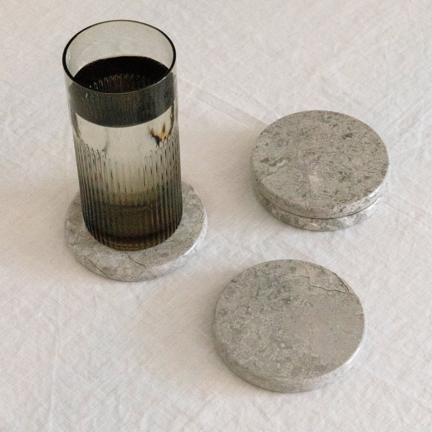 Isla Marble Coaster Set Tundra