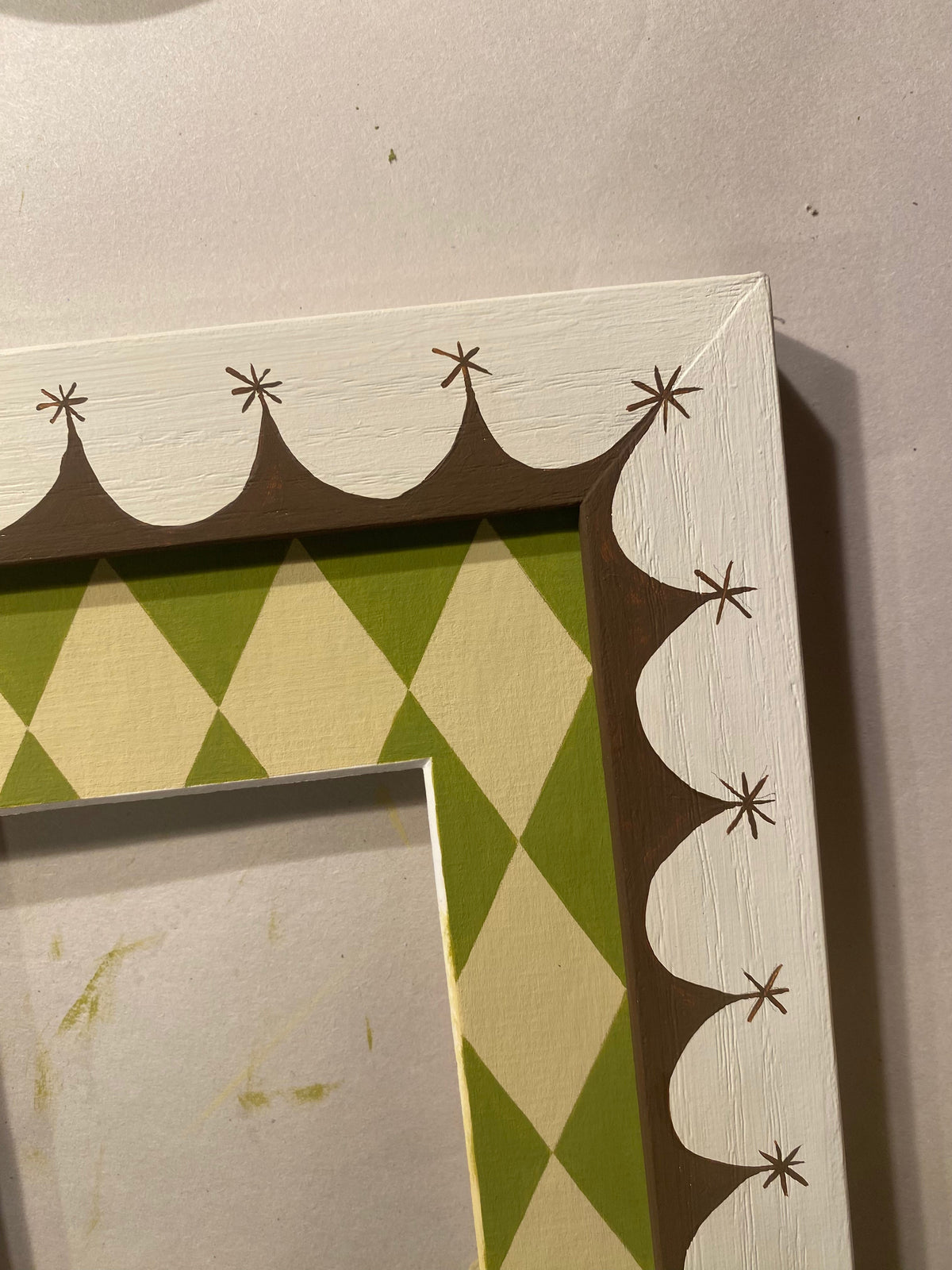 Picture Frame, Star Border in Cream