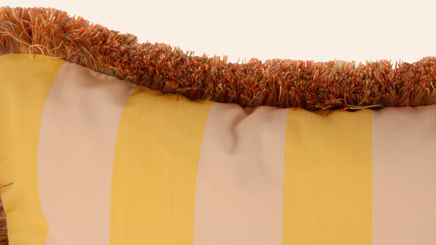 Sonia Stripe Cushion, Citron