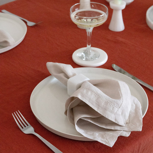 Cloud White Linen Napkin Set
