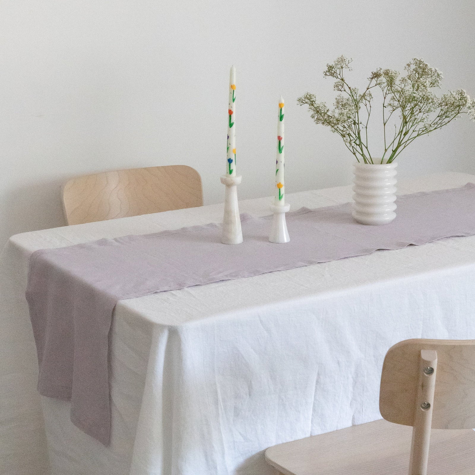 Lavender Linen Table Runner