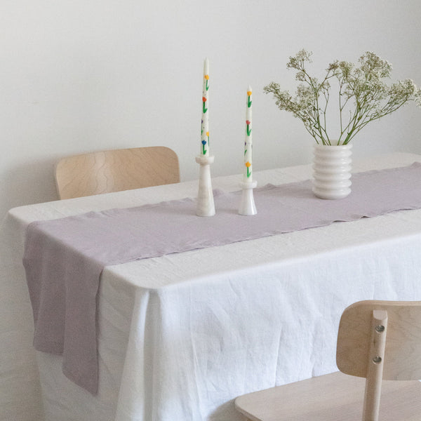 Lavender Linen Table Runner