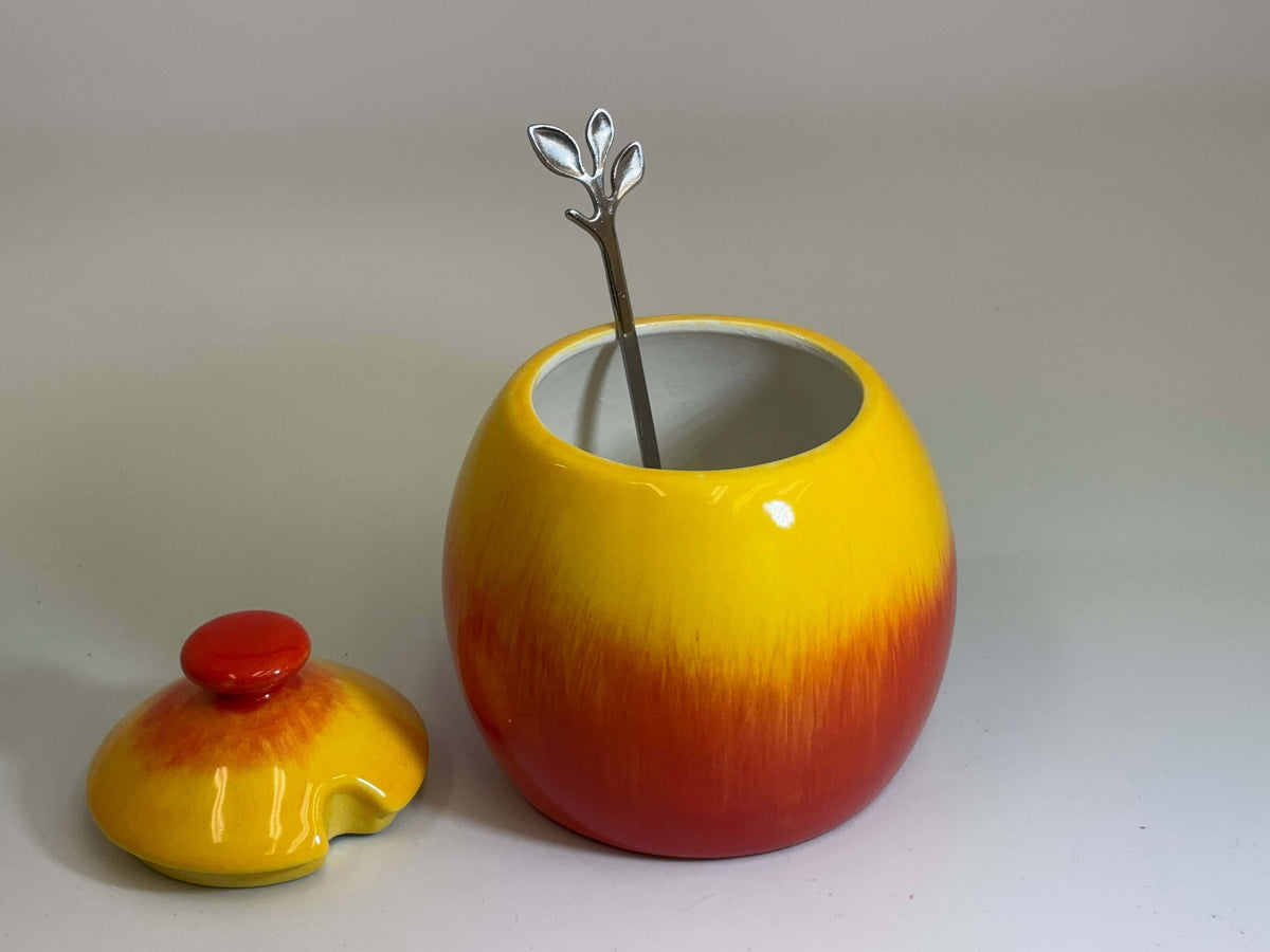 Sugar Bowl - Graduated Red to Yellow Glaze