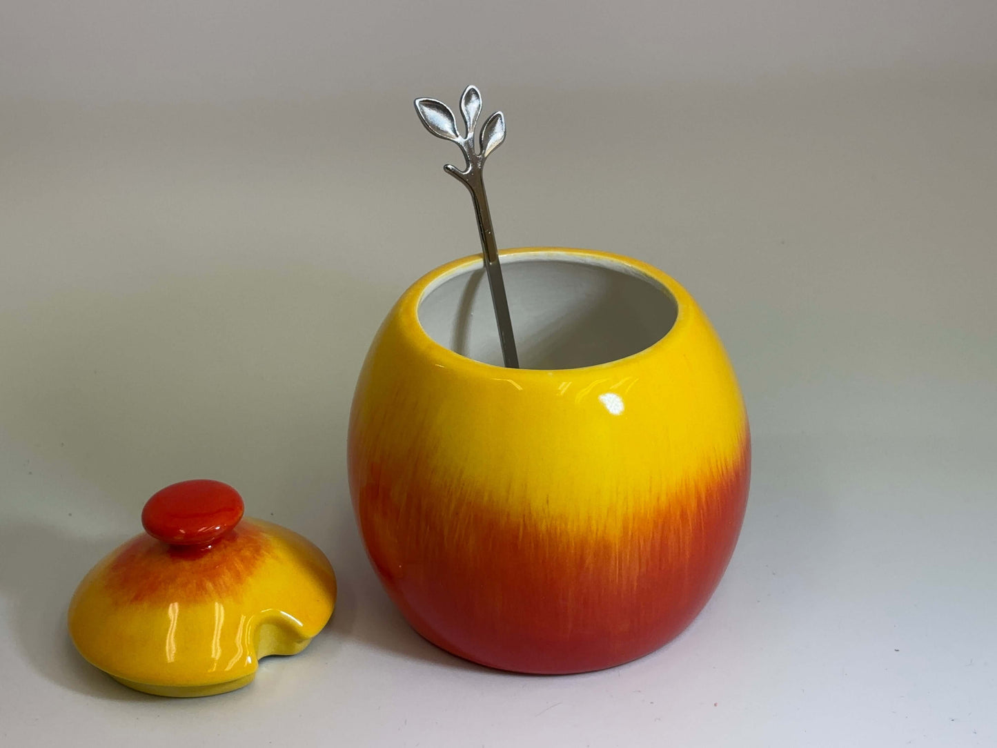 Sugar Bowl - Graduated Red to Yellow Glaze