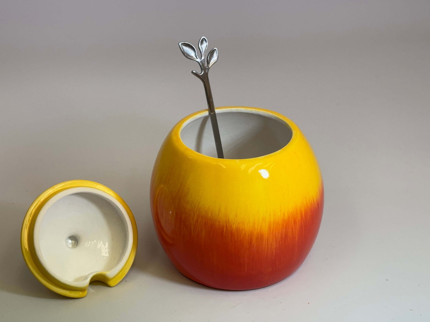 Sugar Bowl - Graduated Red to Yellow Glaze