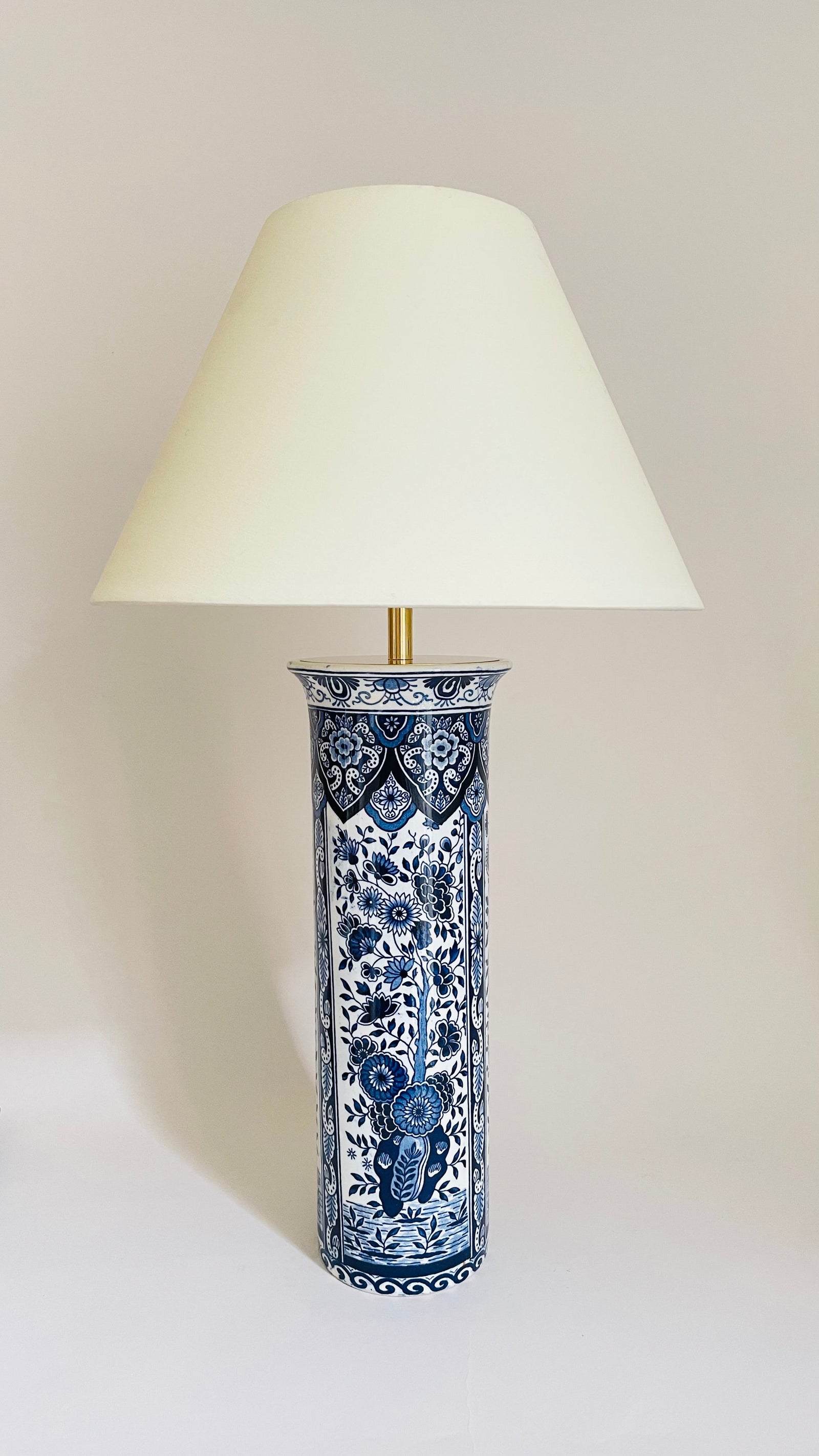 Antique Delft Table Lamp
