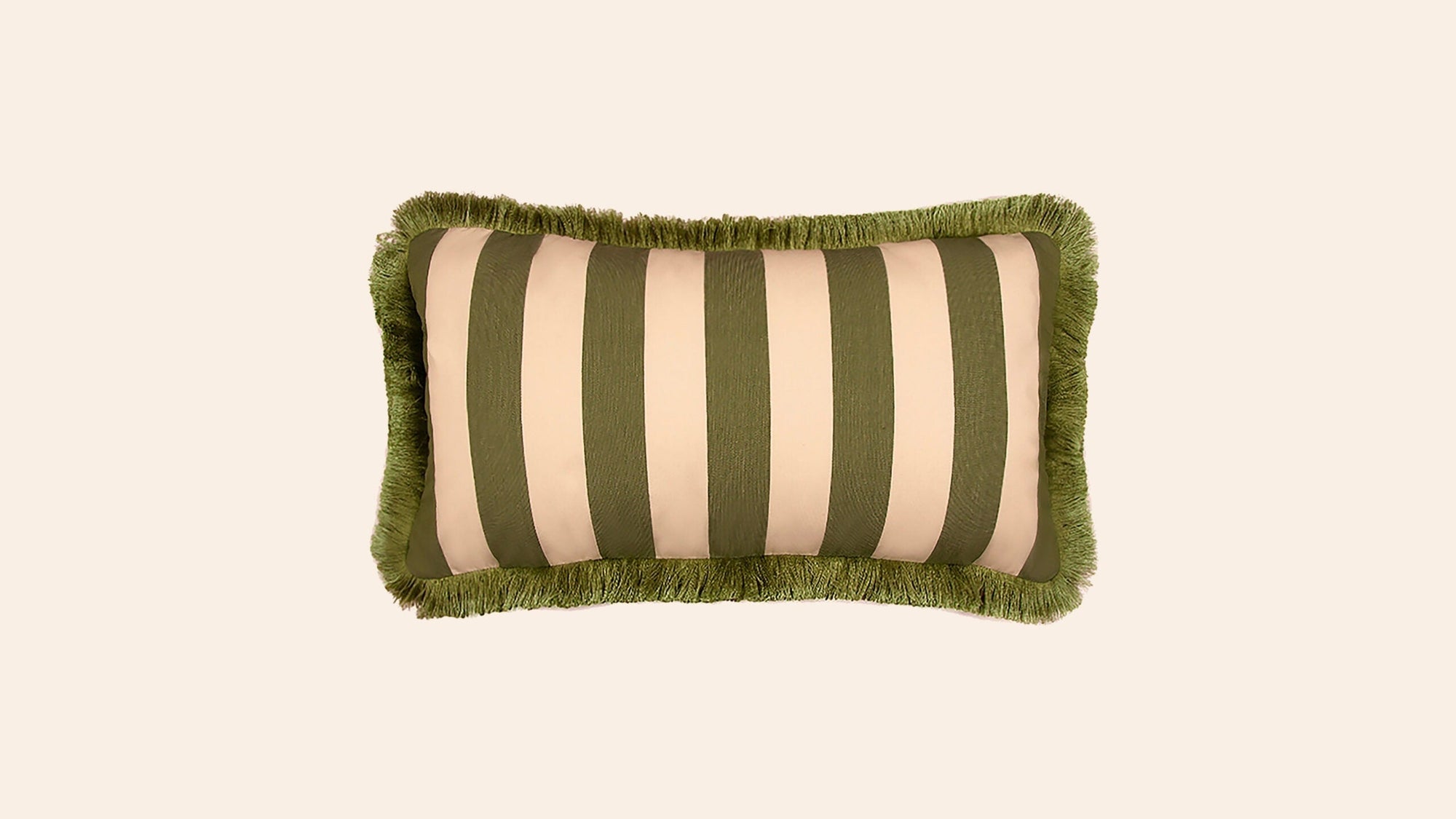 Sonia Stripe Cushion, Artichoke