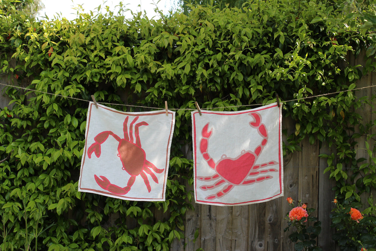 Crab Napkins- Set of 2