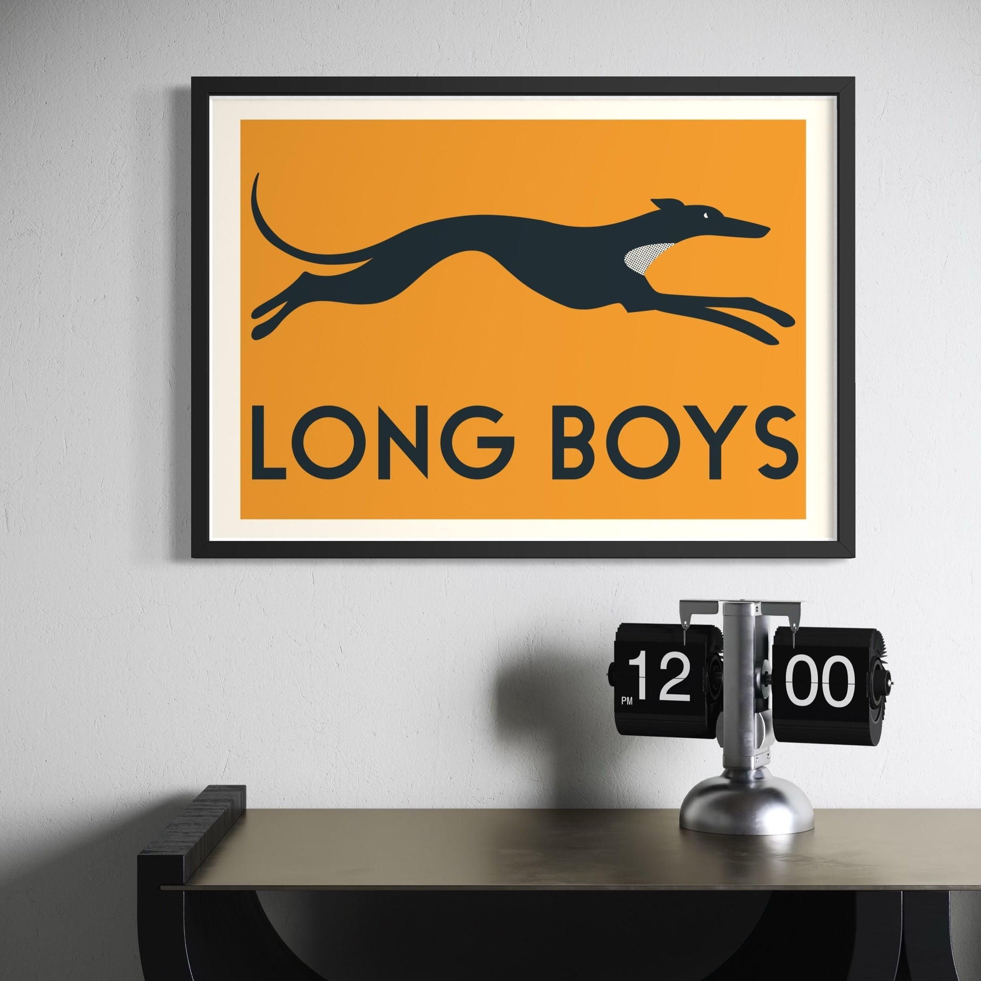 Long Boys Grey Hound Dog Print