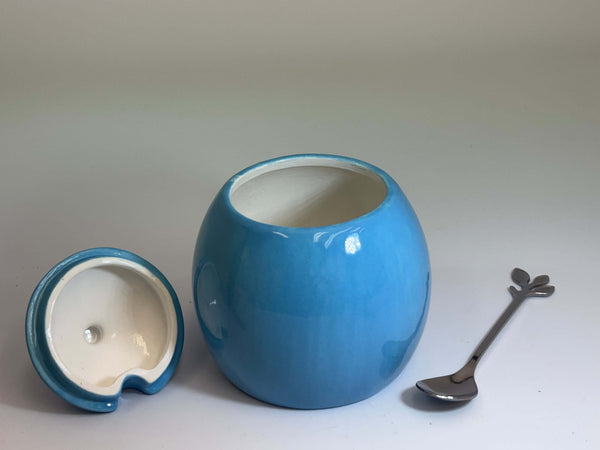 Sugar Bowl Sky Blue Glaze