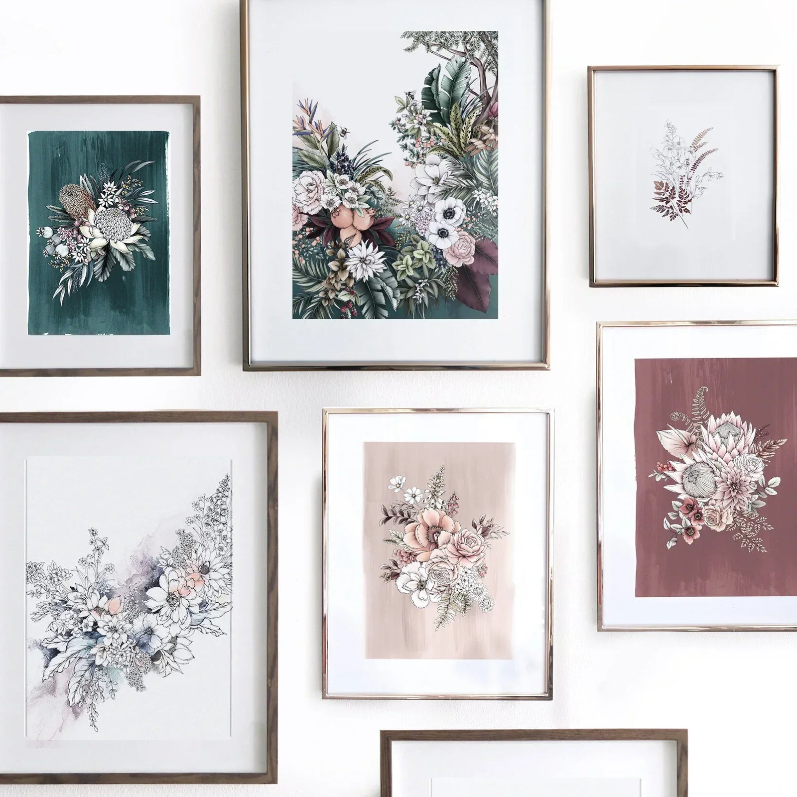 Terracotta King Protea Artprint