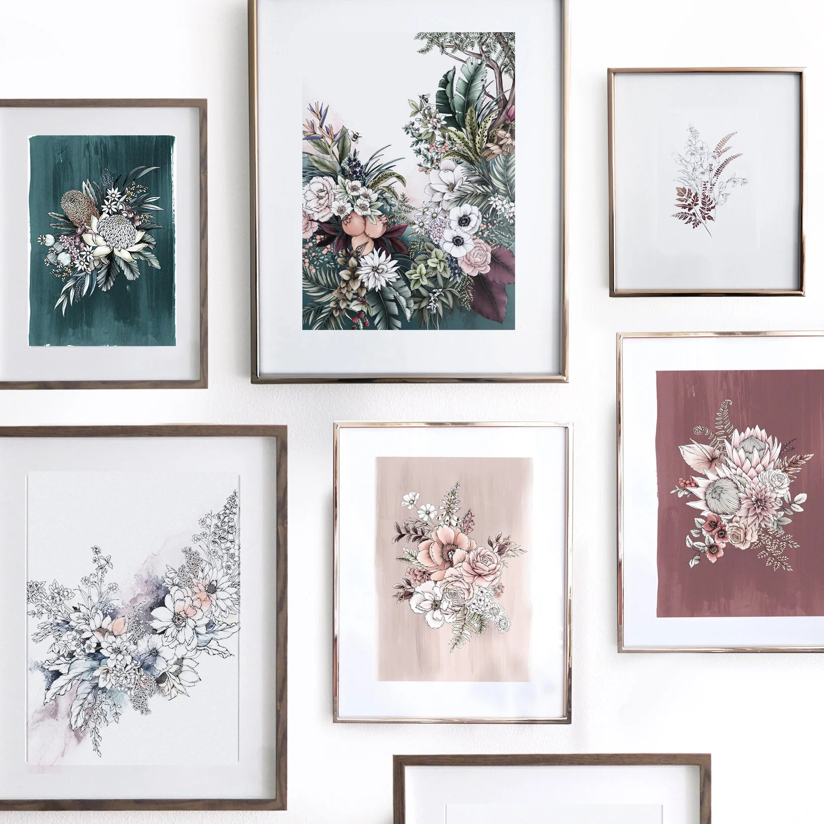 Terracotta King Protea Artprint