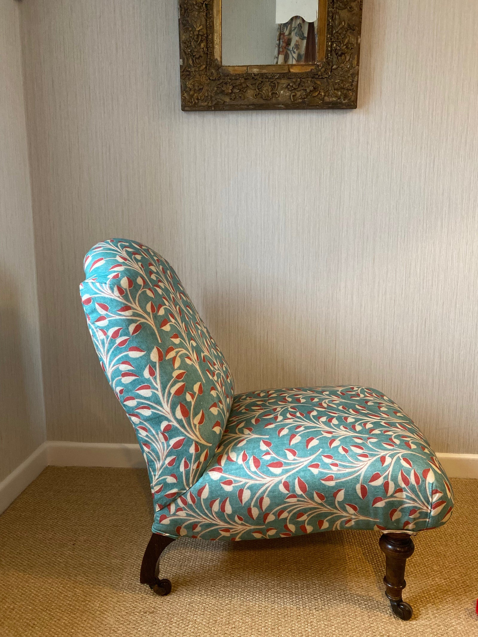 GUY – Antique Slipper Chair in Robert Kime Fabric