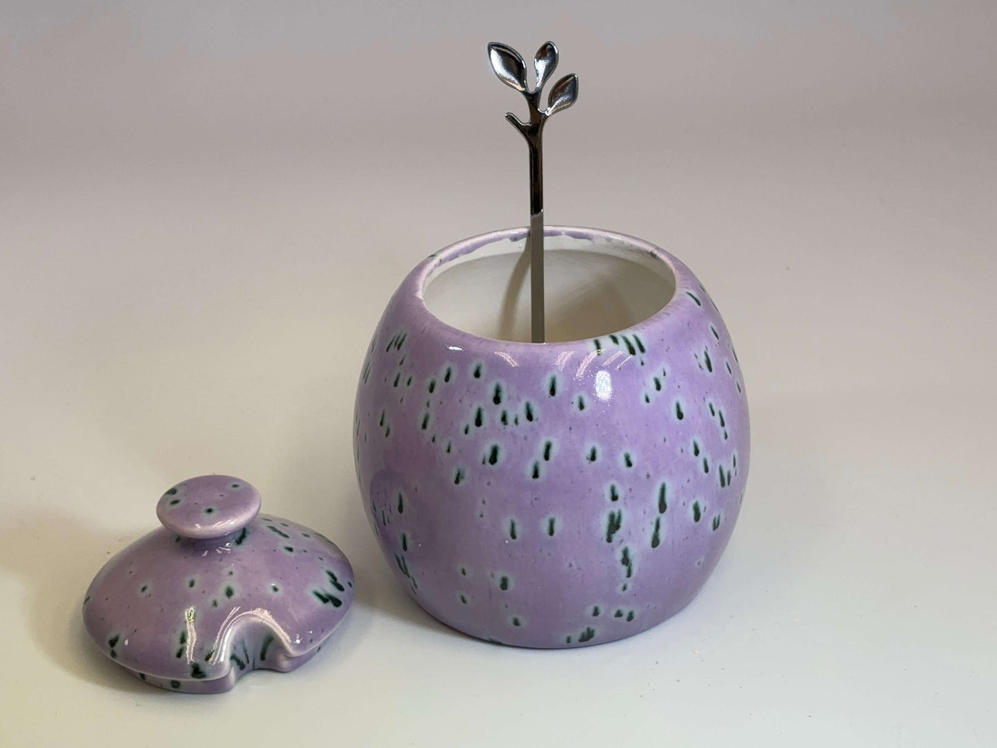 Sugar Bowl Speckled Purple Glaze