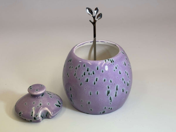 Sugar Bowl Speckled Purple Glaze