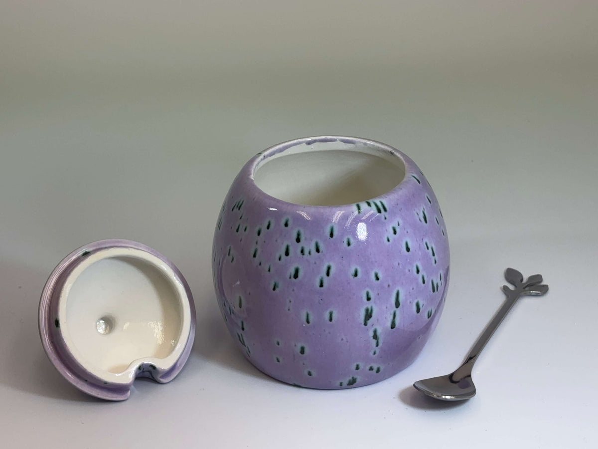 Sugar Bowl Speckled Purple Glaze