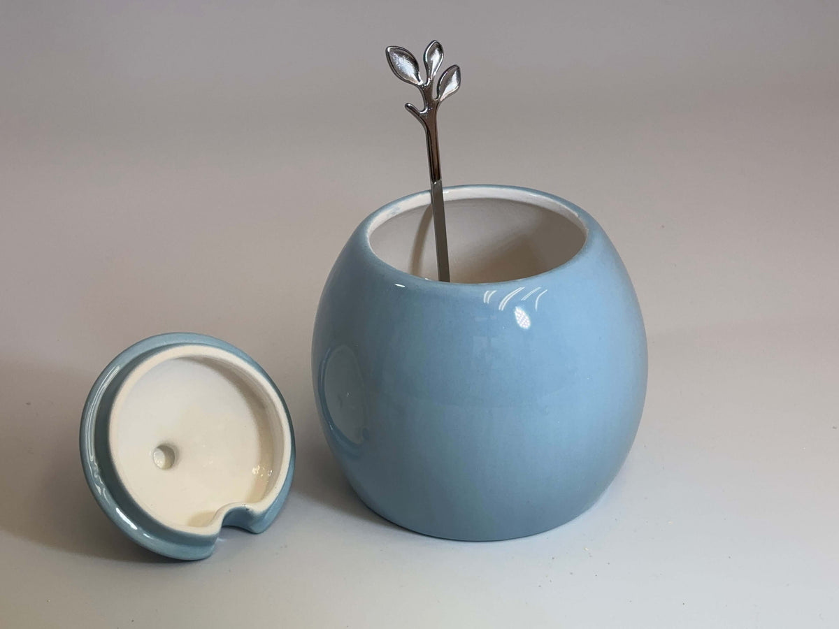 Sugar Bowl Ice Blue Glaze
