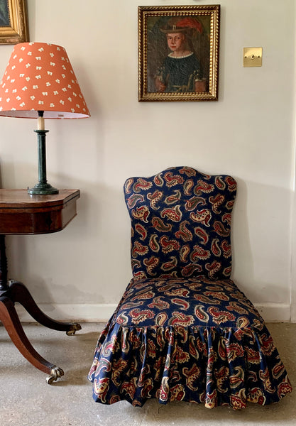 ADELAIDE – Antique Victorian Chair in Vintage Laura Ashley Fabric
