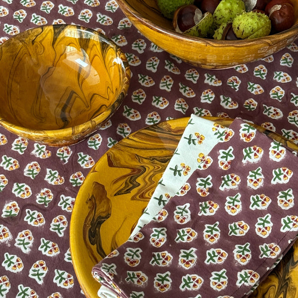 Chocolate Ditsy Napkin - Set of 4