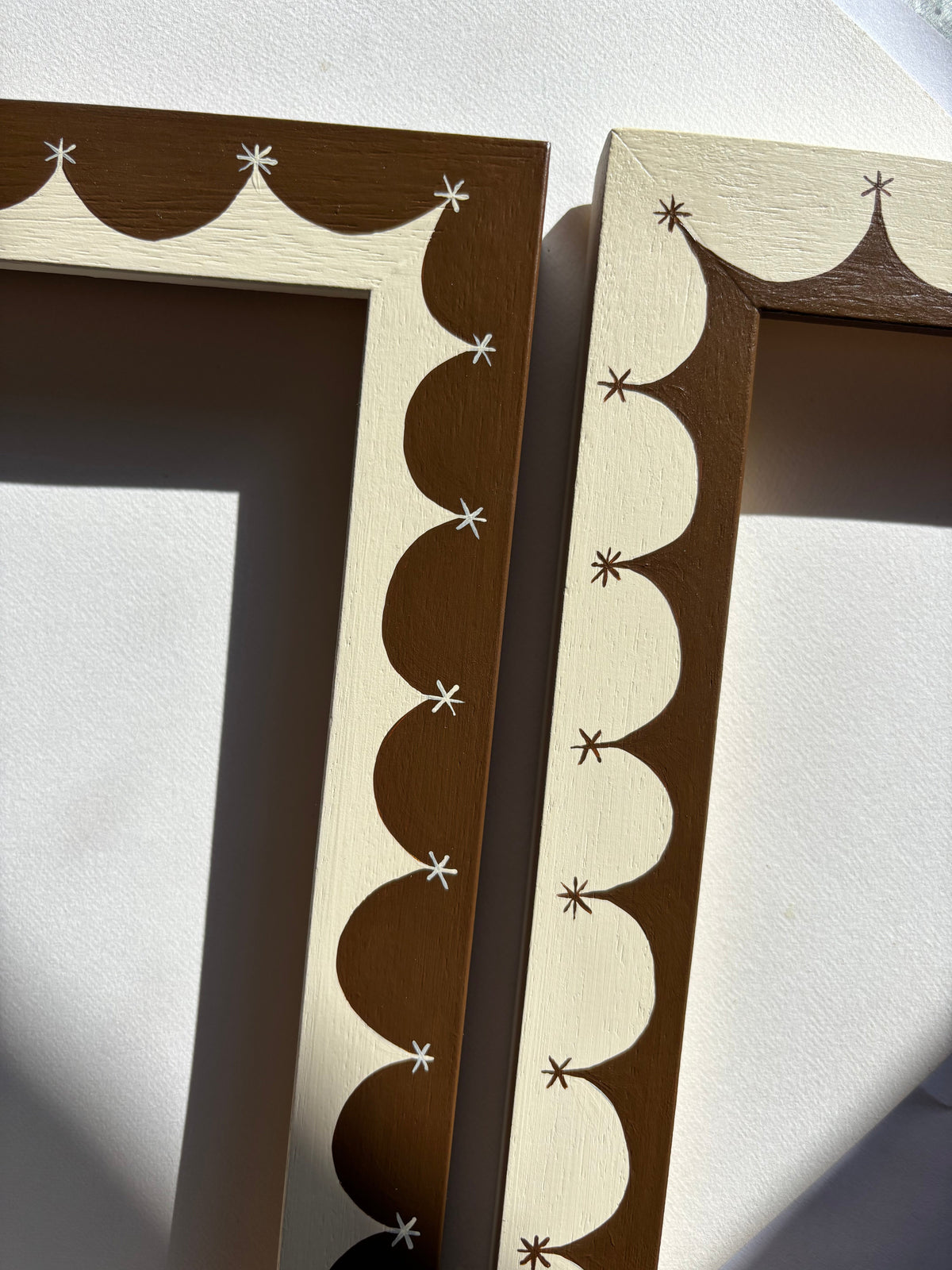 Picture Frame, Star Border in Cream