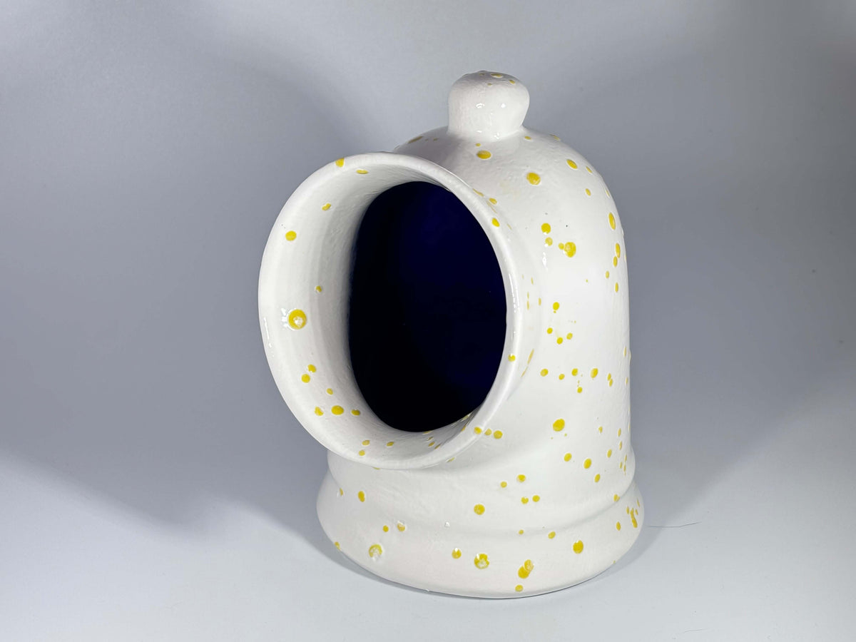 Salt Pig White with Yellow Spots