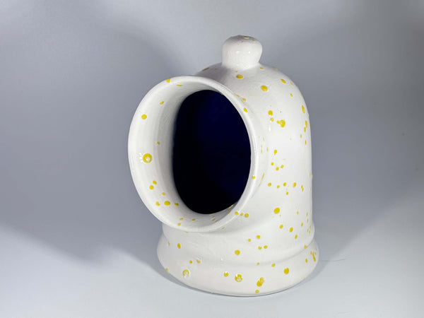 Salt Pig White with Yellow Spots