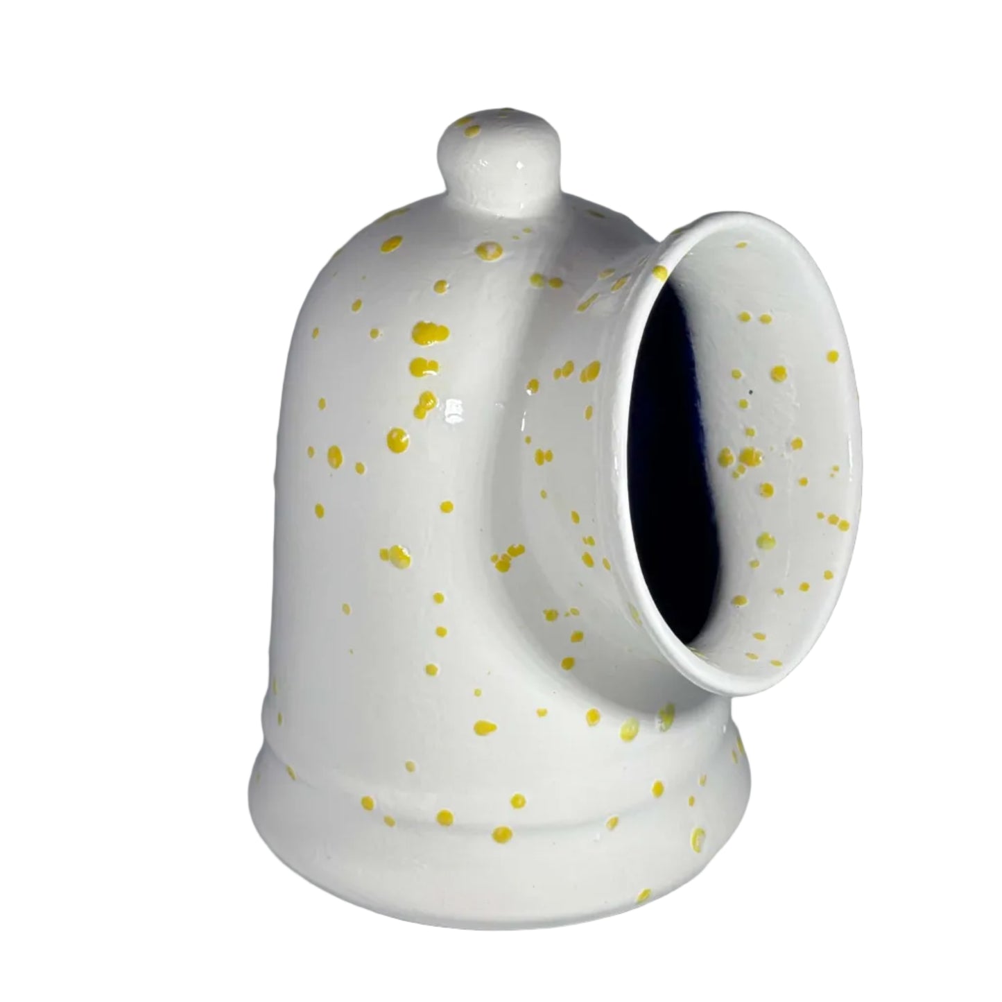 Salt Pig White with Yellow Spots