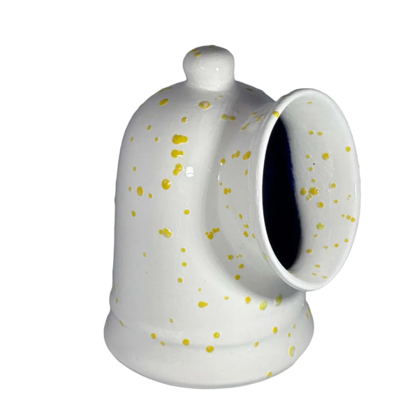 Salt Pig White with Yellow Spots