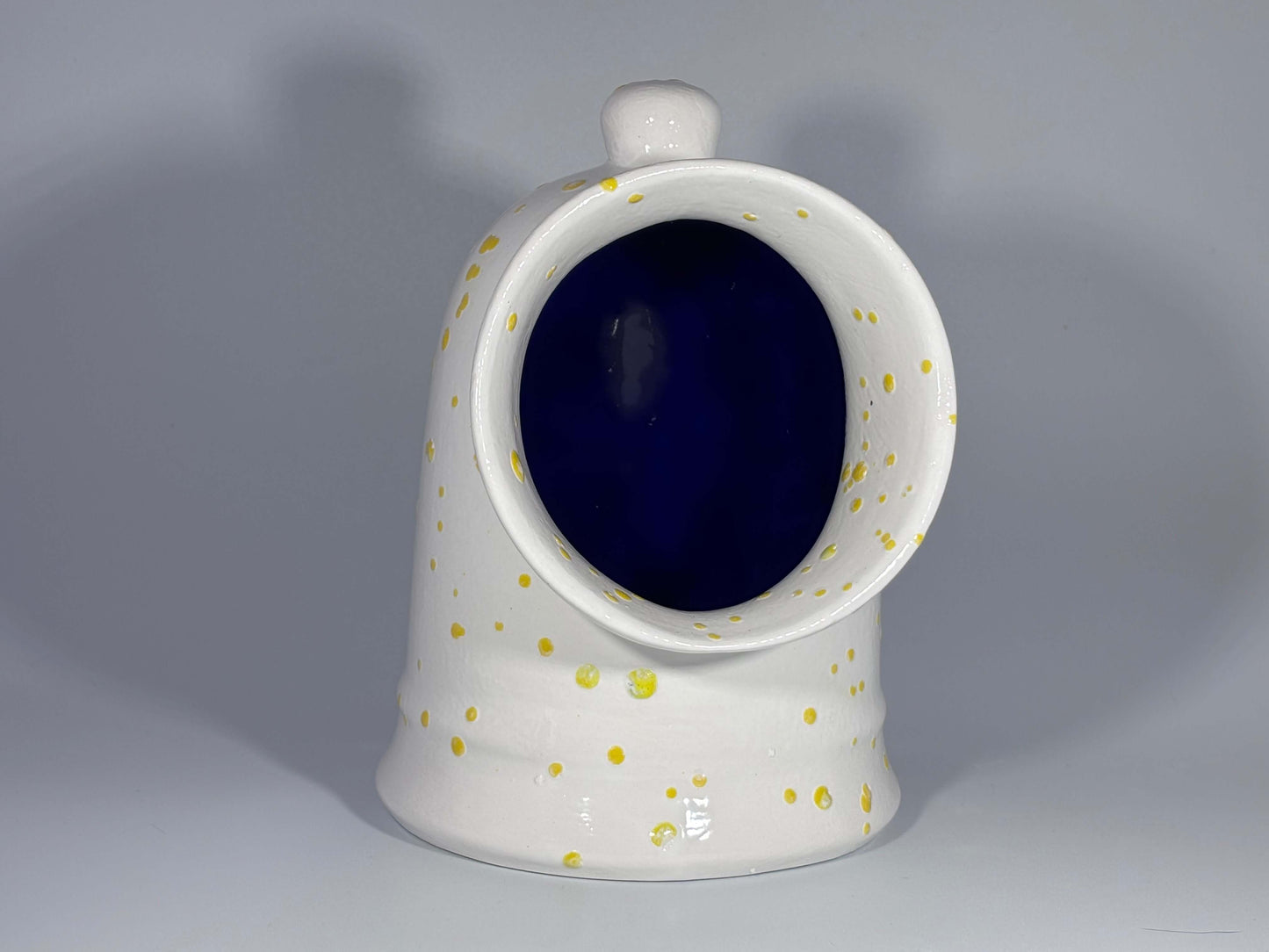 Salt Pig White with Yellow Spots