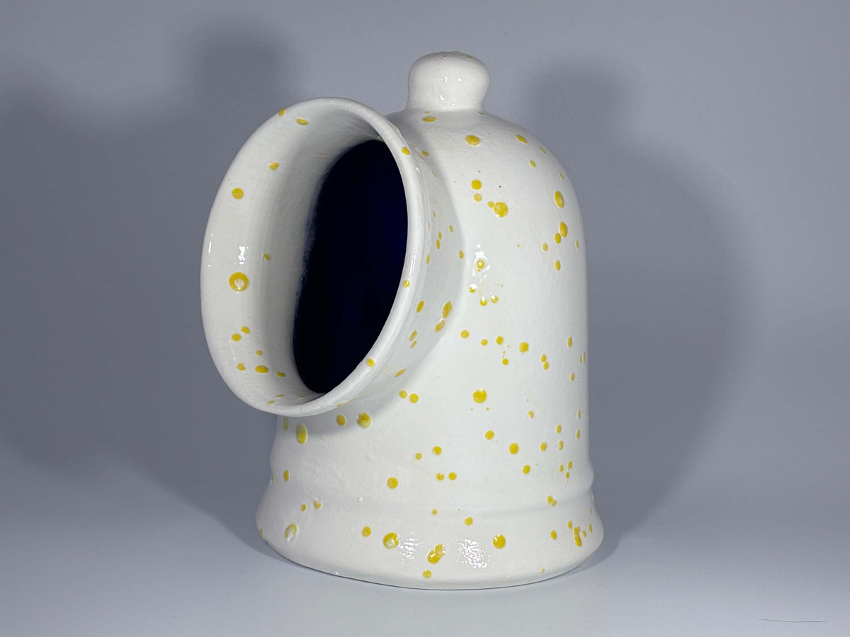 Salt Pig White with Yellow Spots