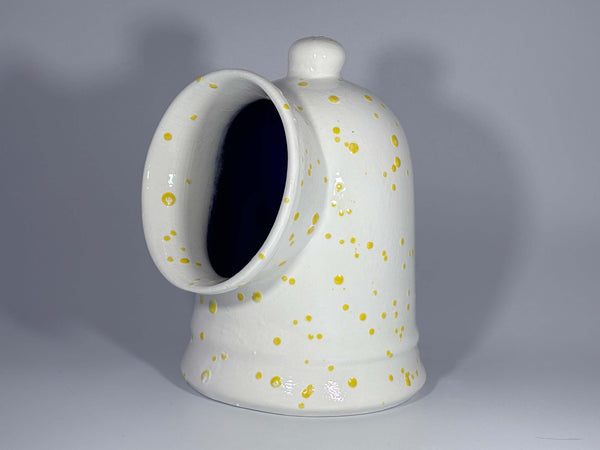 Salt Pig White with Yellow Spots