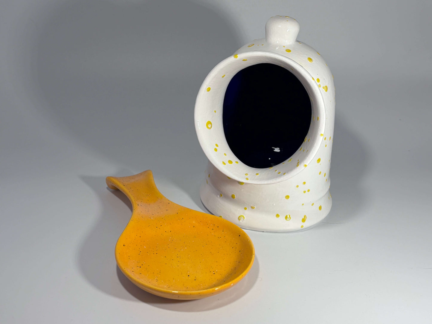 Yellow Spoon Rest + Salt Pig